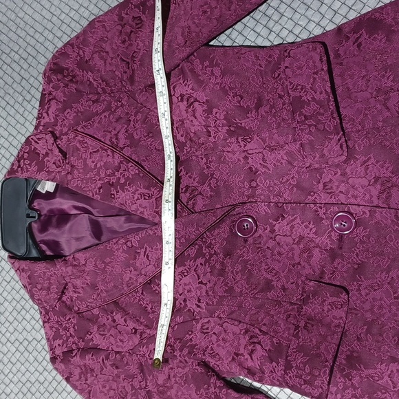 First Issue Size S Purple/Pink Floral Tone on Tone Jacket Coat - Picture 6 of 9